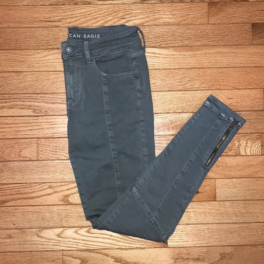 American eagle Army green jeggings